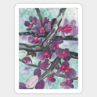 Barberry Shrub Spring Buds with Background Sticker